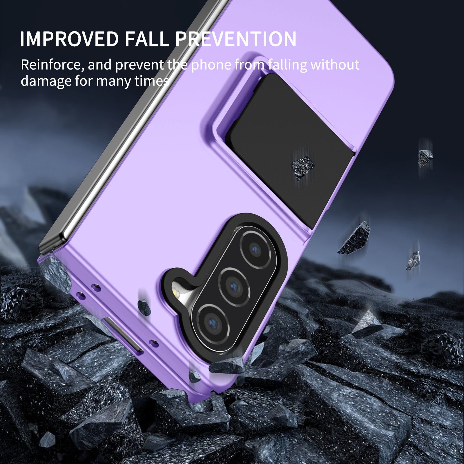 For Samsung Galaxy Z Fold5 5G Kickstand Phone Case Drop-proof Hard PC Cover
