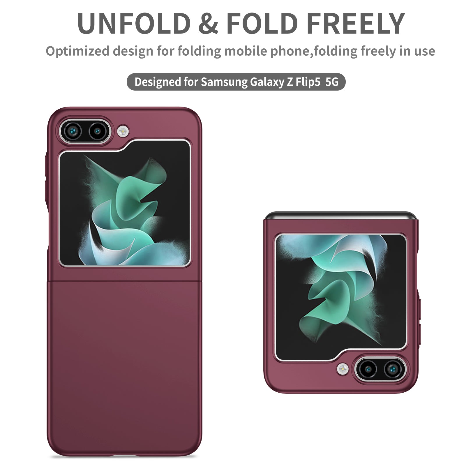 For Samsung Galaxy Z Flip5 5G Shockproof Hard PC Cover Folding Phone Protective Case