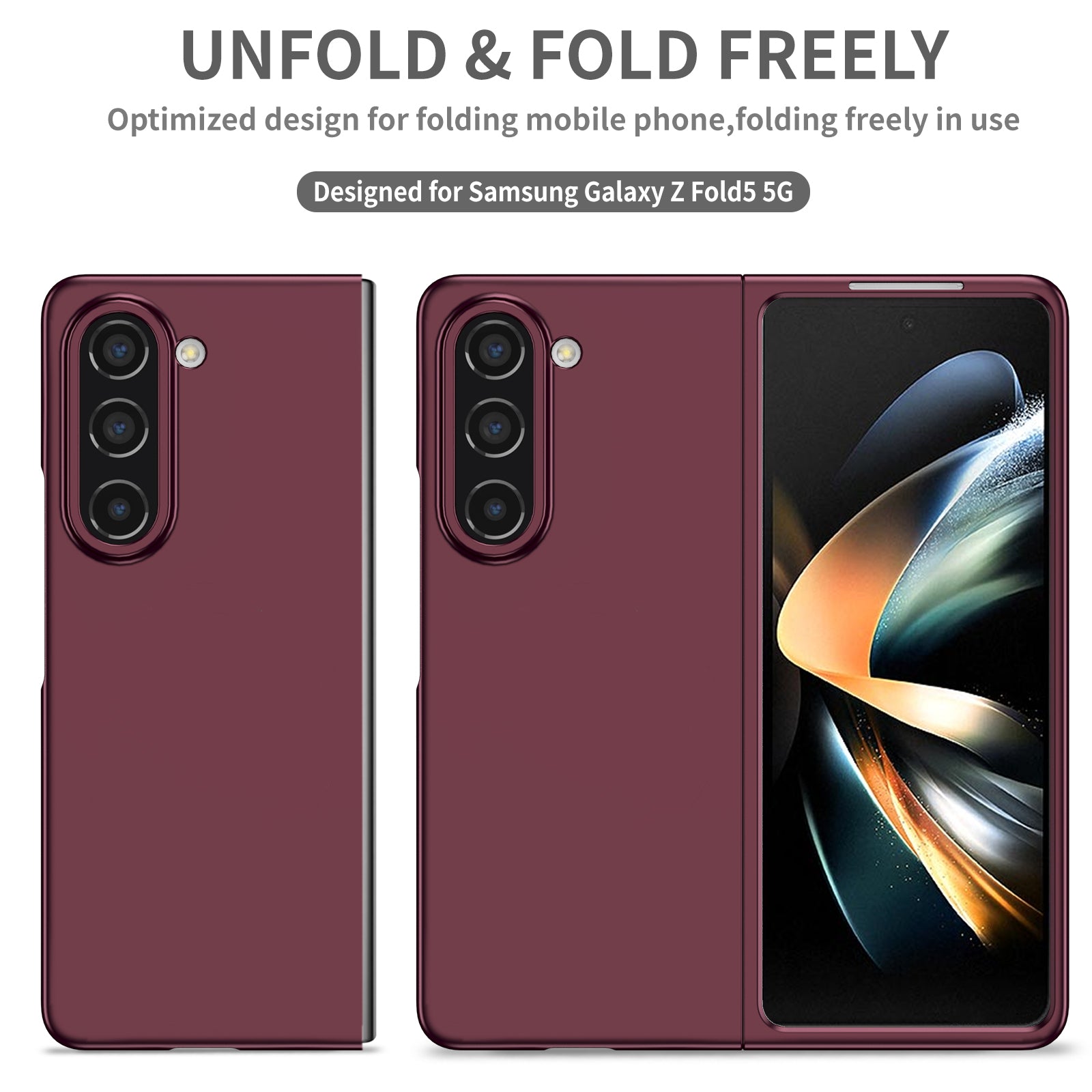 For Samsung Galaxy Z Fold5 5G Hard PC Anti-drop Cover Folding Phone Protective Case