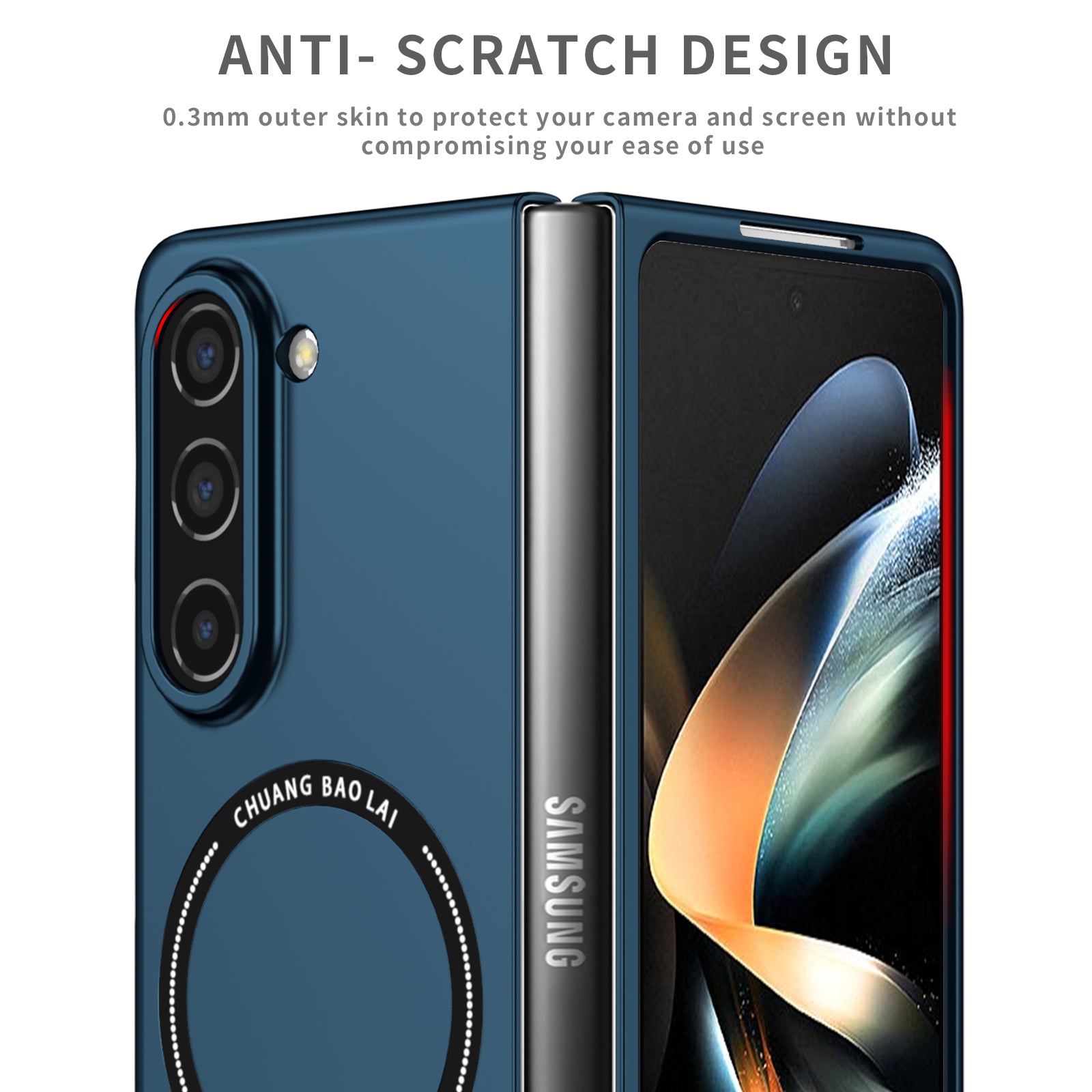 For Samsung Galaxy Z Fold5 5G Hard PC Phone Case Magnetic Cover Compatible with MagSafe