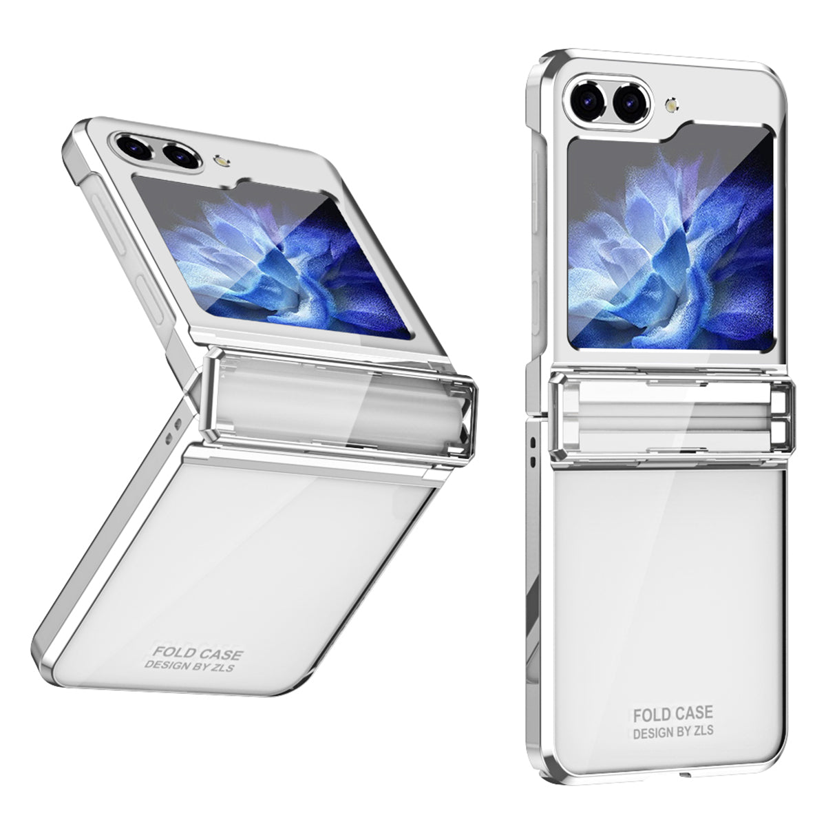 For Samsung Galaxy Z Flip5 5G Shockproof Hard PC Cover Electroplating Phone Protective Case Built-In Glass Film