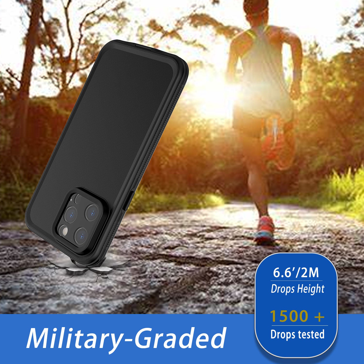 For iPhone 15 Pro TPU PC PET 3m Underwater Protection Phone Cover IP68 Waterproof Diving Case