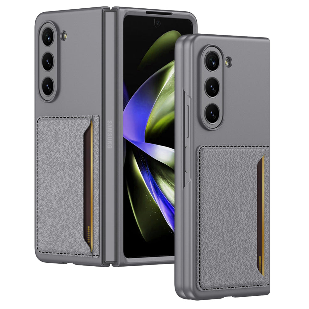 GKK For Samsung Galaxy Z Fold5 5G Hard PC Phone Case Card Holder Ultra-Thin Cover