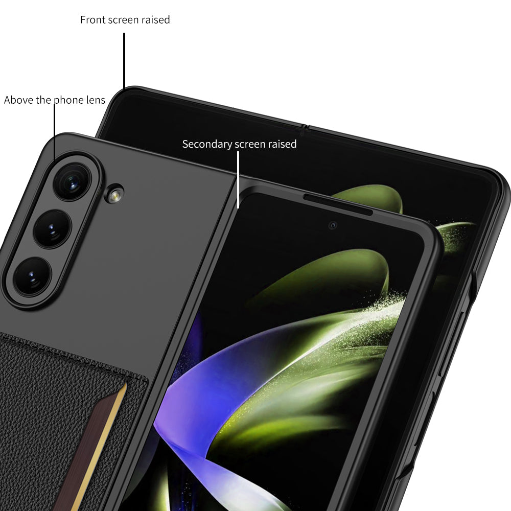 GKK For Samsung Galaxy Z Fold5 5G Hard PC Phone Case Card Holder Ultra-Thin Cover
