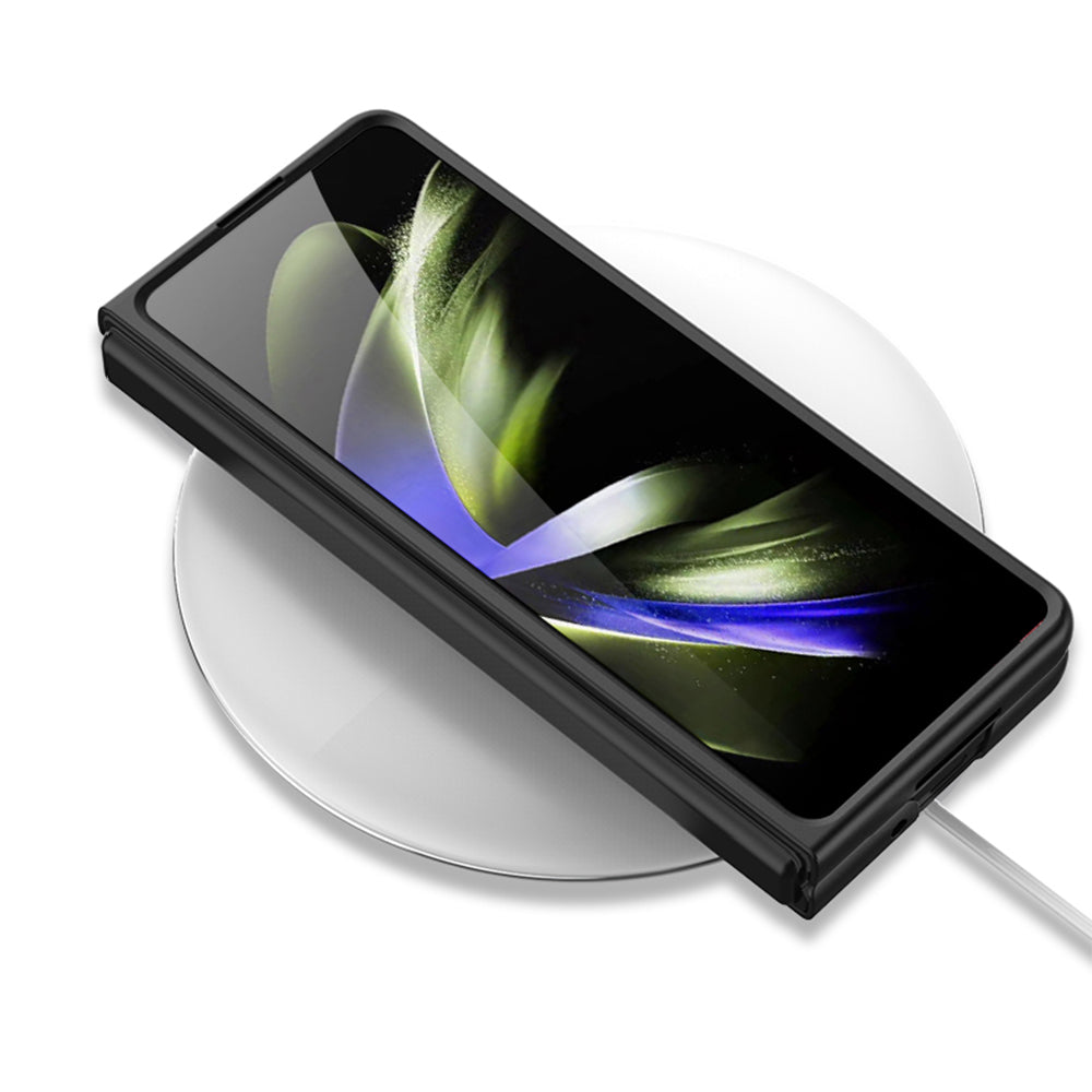 GKK For Samsung Galaxy Z Fold5 5G PU Leather PC Phone Case Card Holder Kickstand Ultra-Thin Cover
