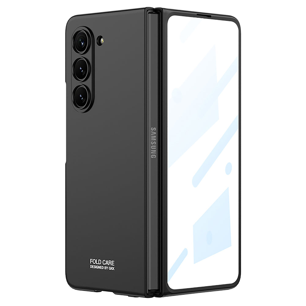GKK For Samsung Galaxy Z Fold5 5G Ultra-thin PC Phone Case with Tempered Glass Screen Film