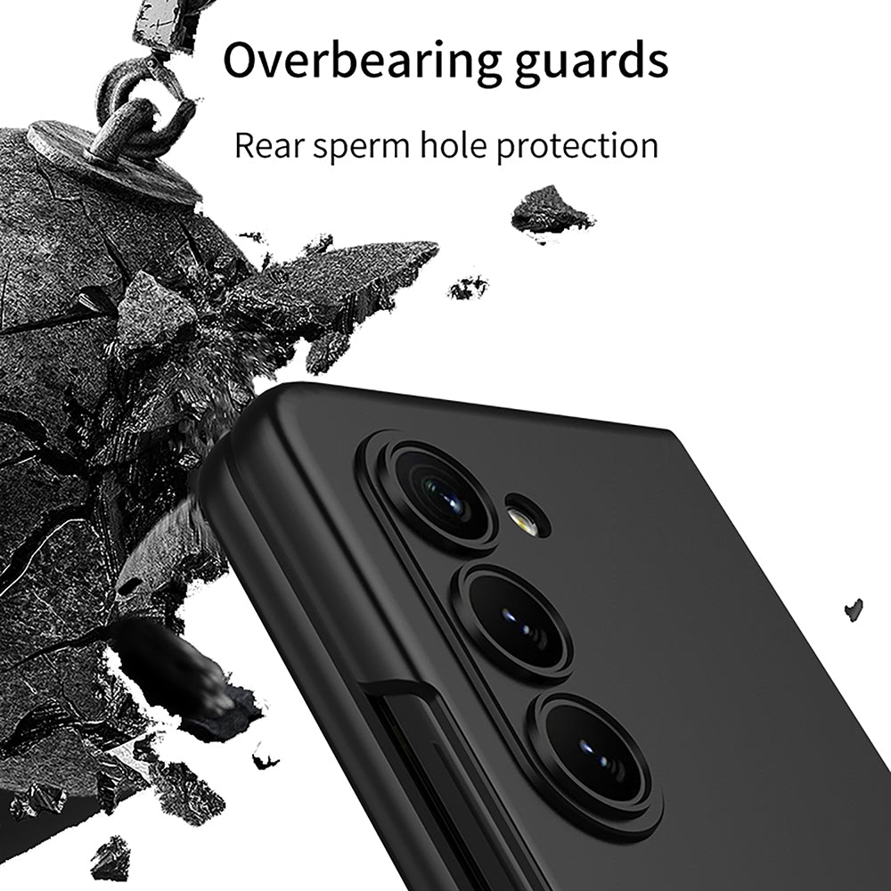 GKK For Samsung Galaxy Z Fold5 5G Ultra-thin PC Phone Case with Tempered Glass Screen Film