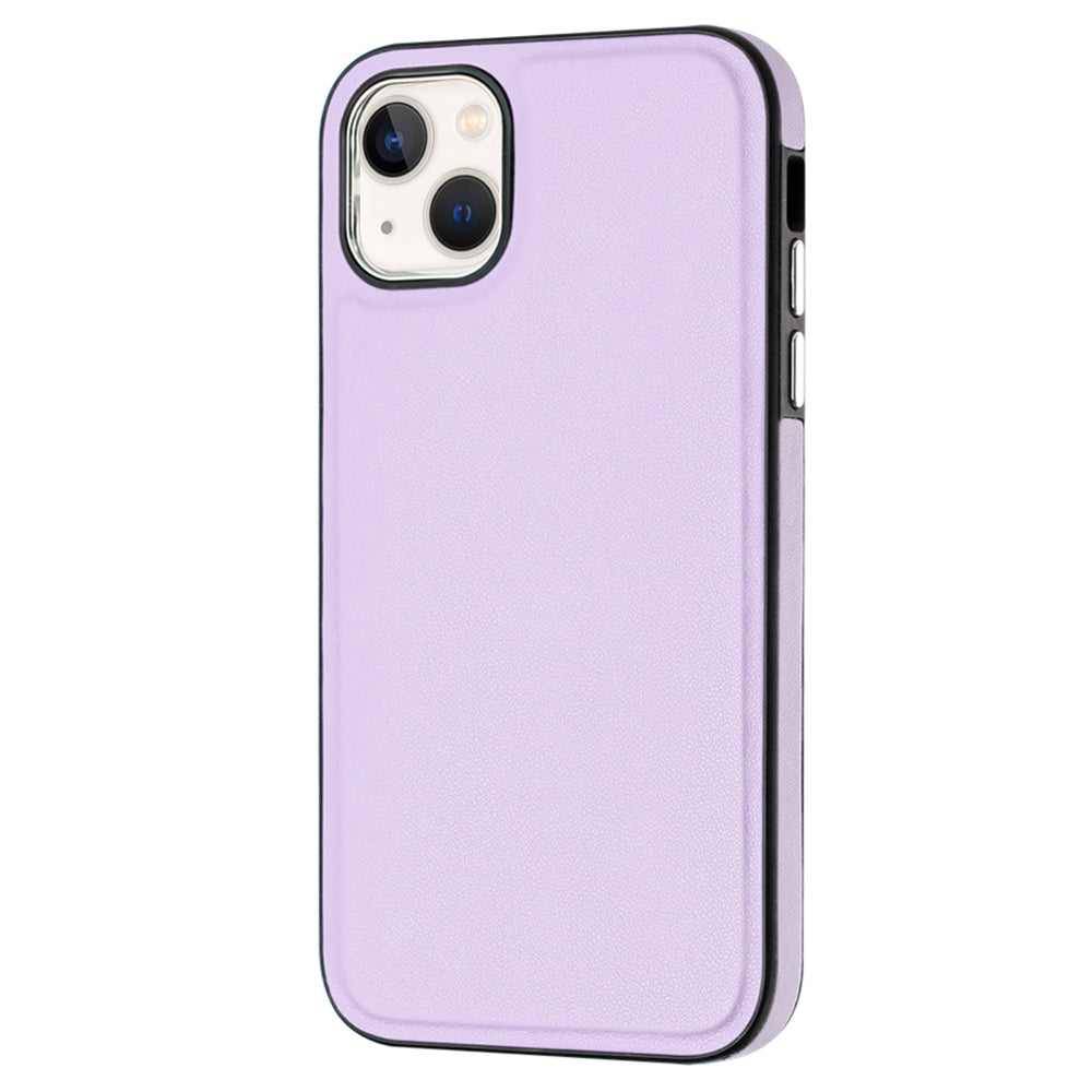 YB Leather Coating Series-6 for iPhone 15 Plus Leather Coated TPU Mobile Phone Case Anti-drop Coating