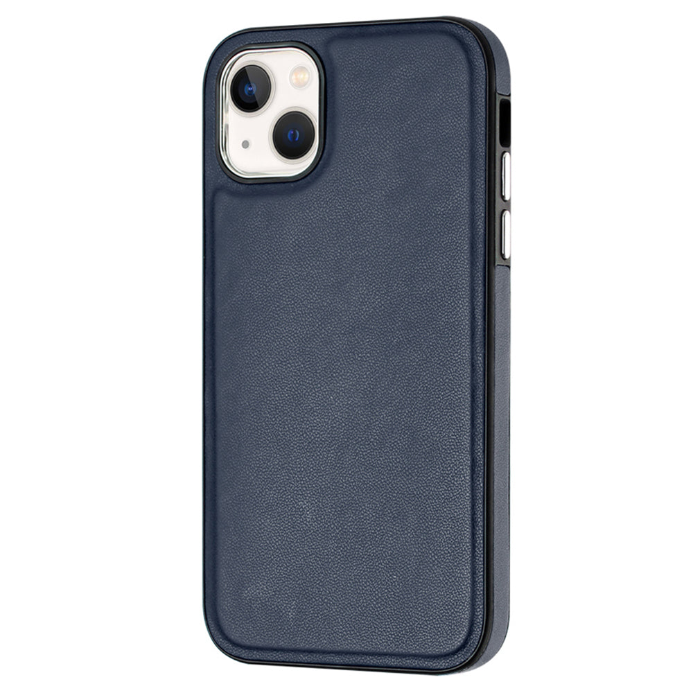YB Leather Coating Series-6 for iPhone 15 Plus Leather Coated TPU Mobile Phone Case Anti-drop Coating