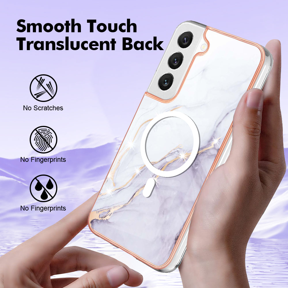 YB IMD Series-19 for Samsung Galaxy S23 Magnetic IMD Drop-proof Case 2.0mm TPU Phone Cover