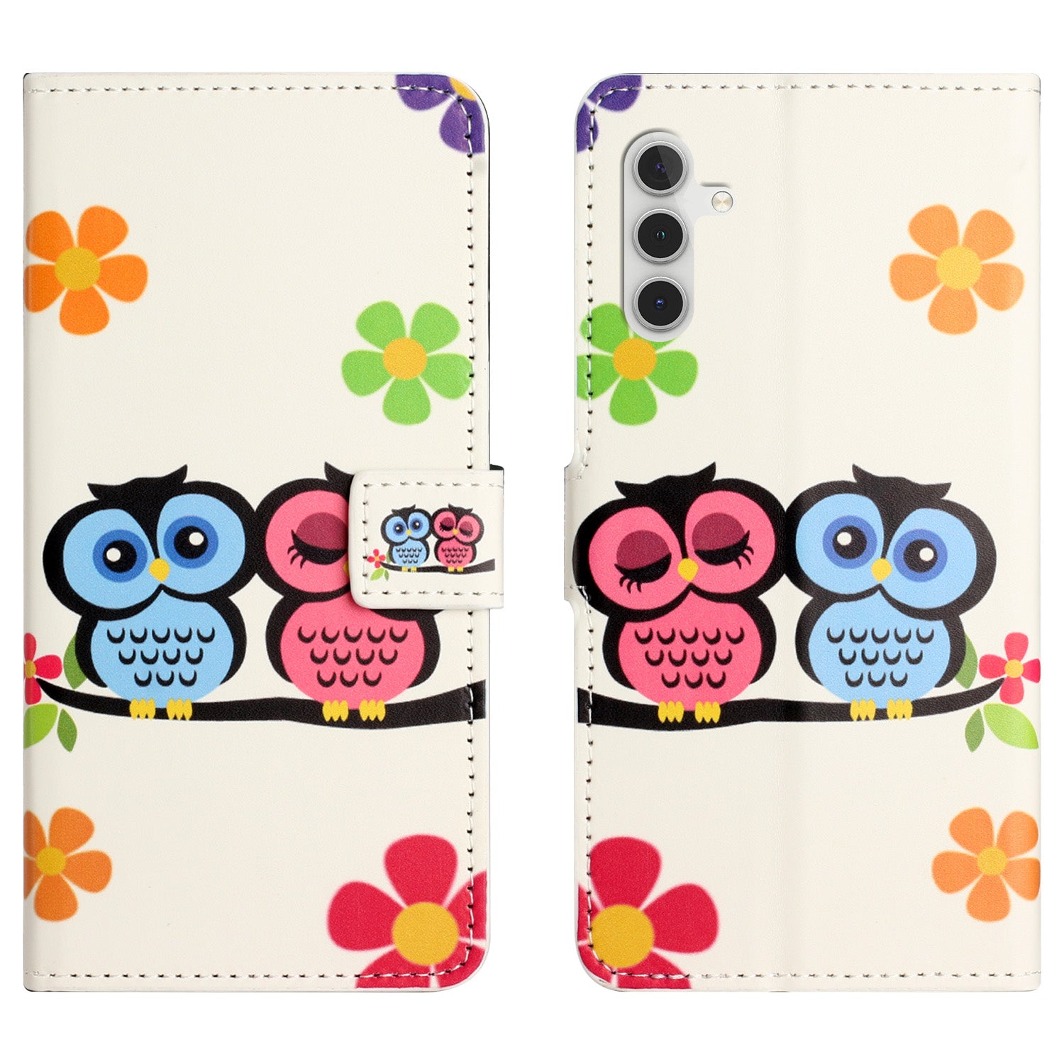 PU Leather Cover for Samsung Galaxy S23 FE Pattern Printing Wallet Stand Phone Case