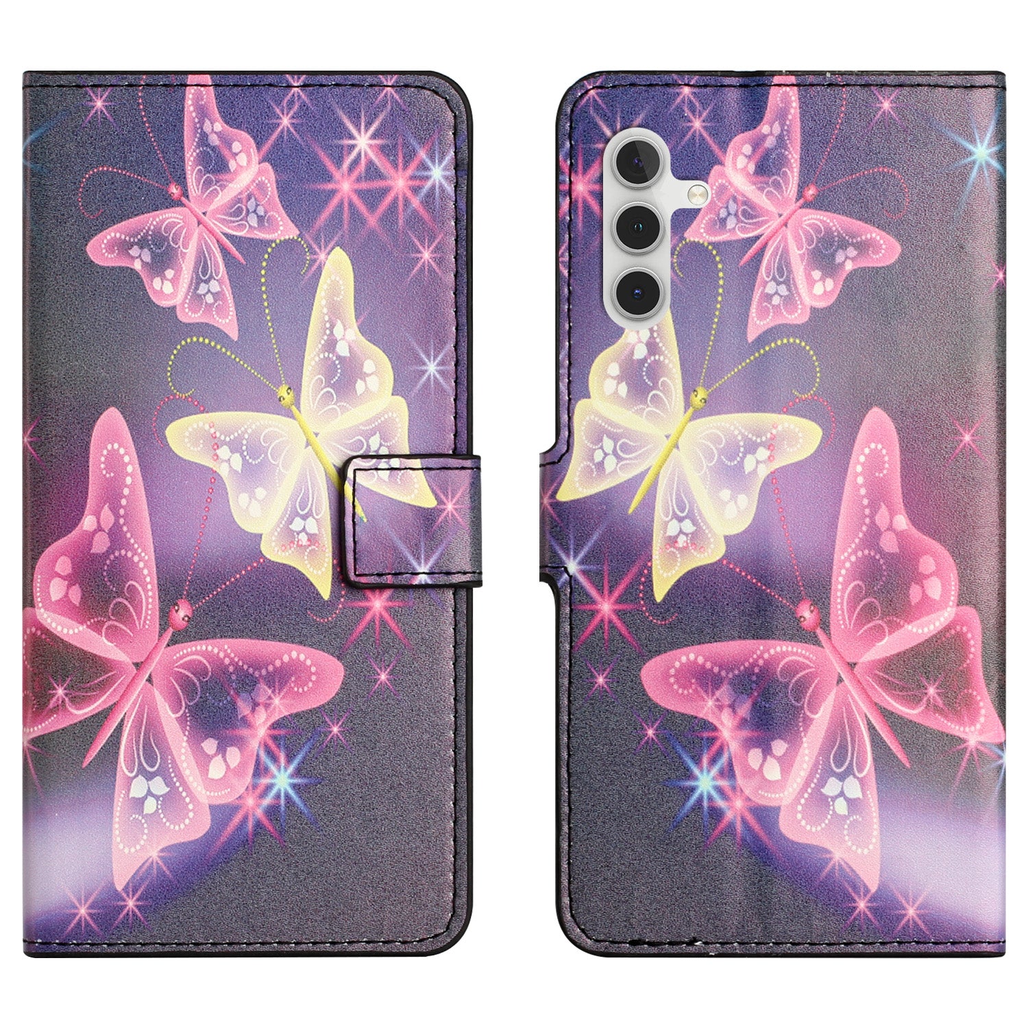 PU Leather Cover for Samsung Galaxy S23 FE Pattern Printing Wallet Stand Phone Case