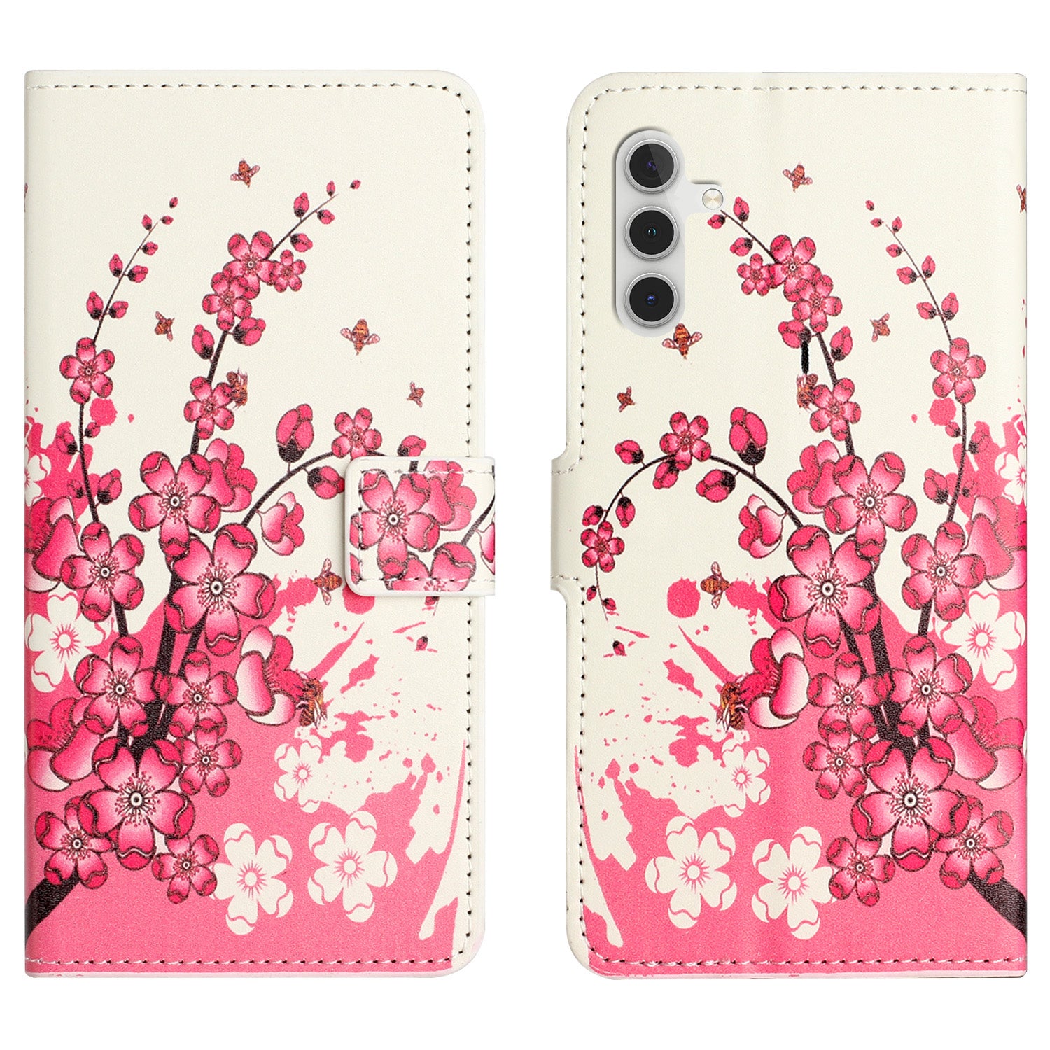 PU Leather Cover for Samsung Galaxy S23 FE Pattern Printing Wallet Stand Phone Case