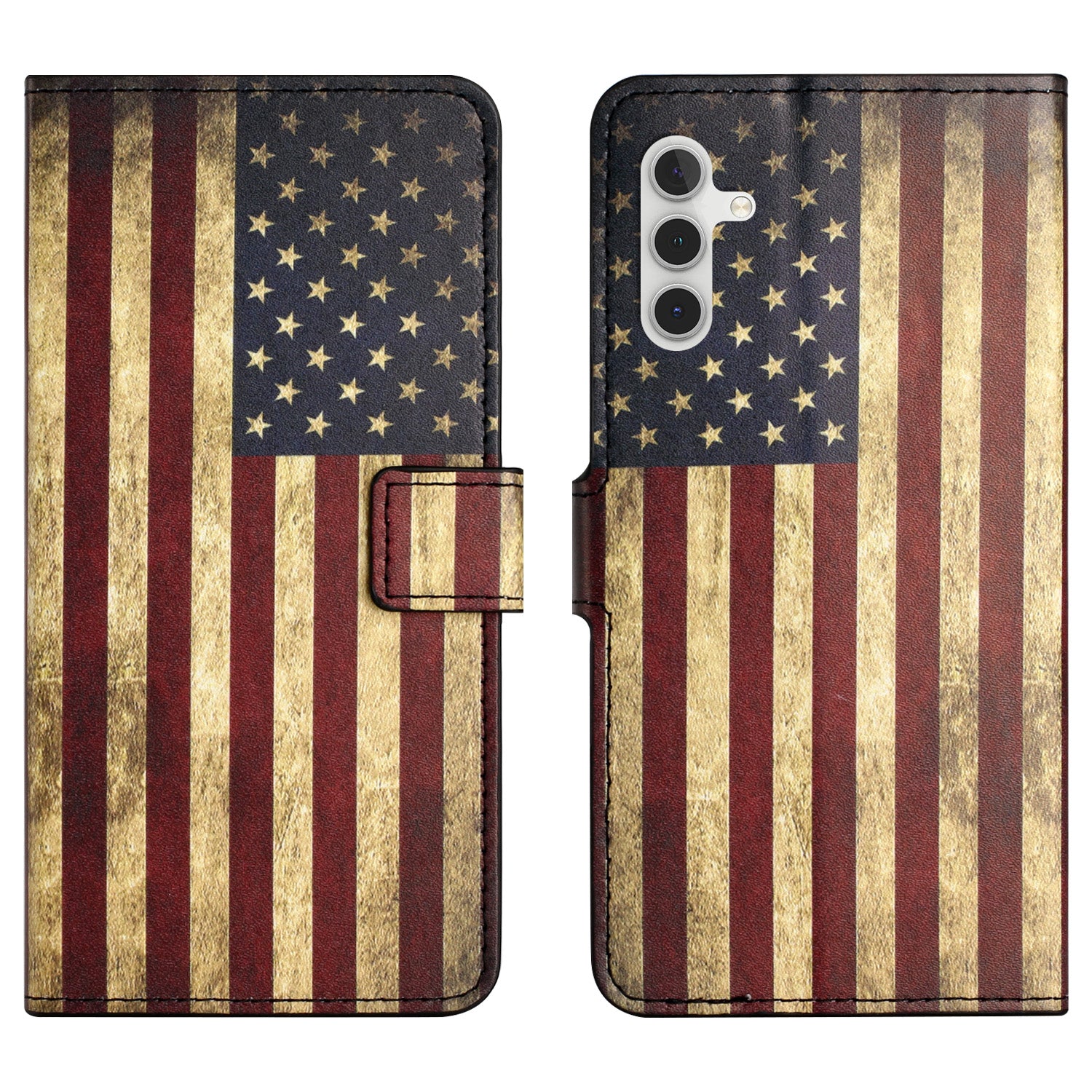 PU Leather Cover for Samsung Galaxy S23 FE Pattern Printing Wallet Stand Phone Case