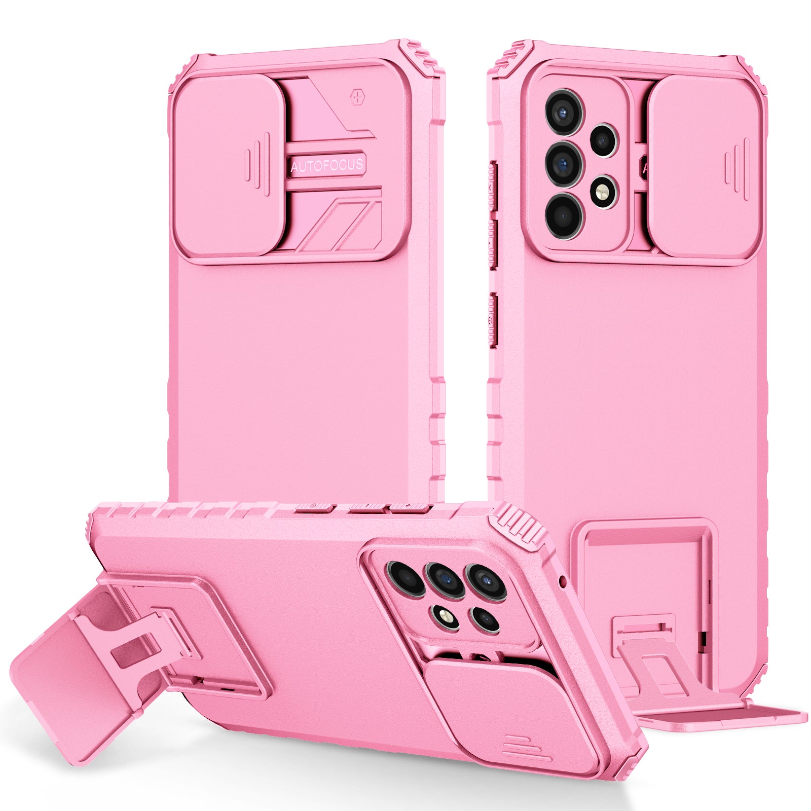 For Samsung Galaxy A52 4G A52 5G A52s 5G PC TPU Kickstand Cover Slide Camera Lid Phone Case