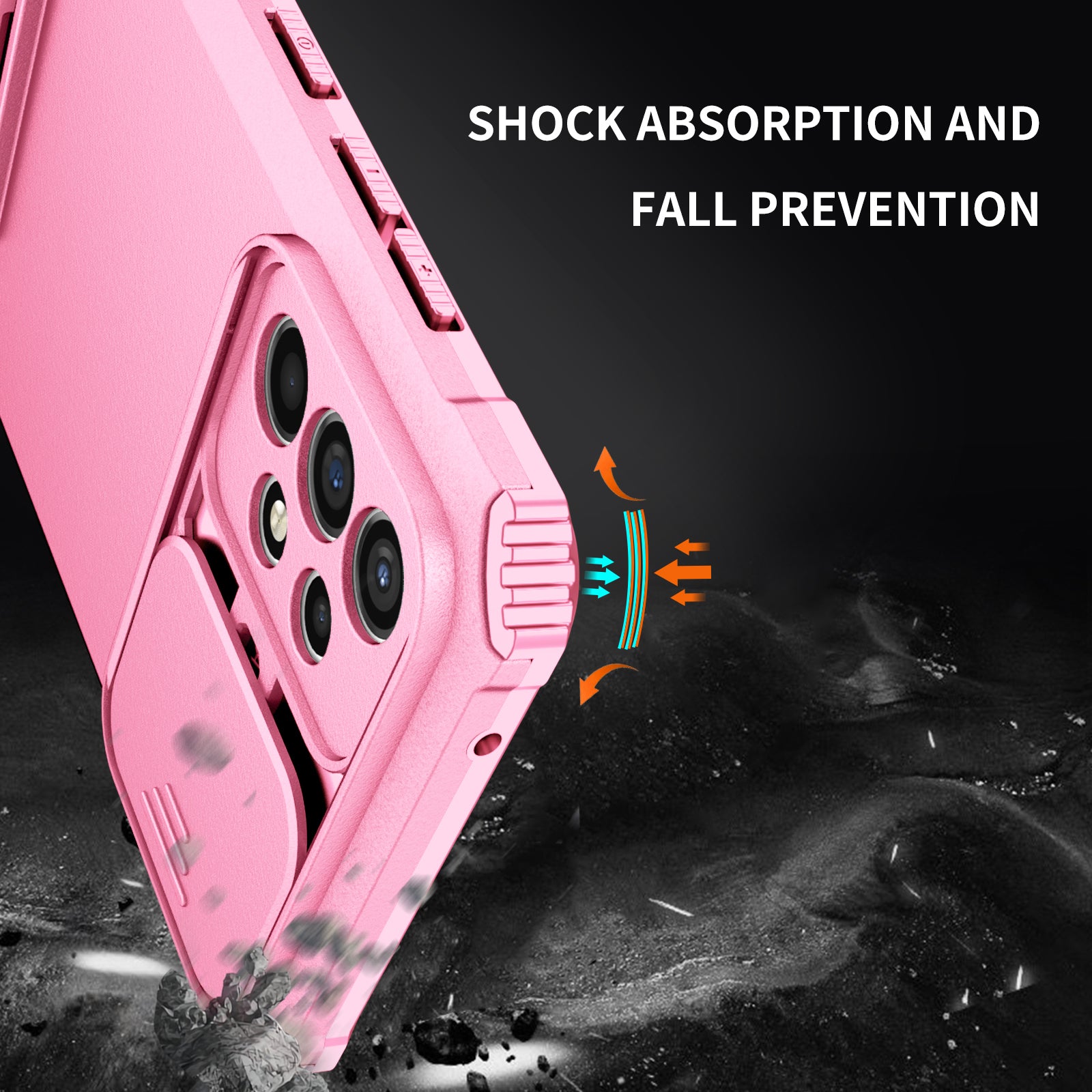 For Samsung Galaxy A52 4G A52 5G A52s 5G PC TPU Kickstand Cover Slide Camera Lid Phone Case