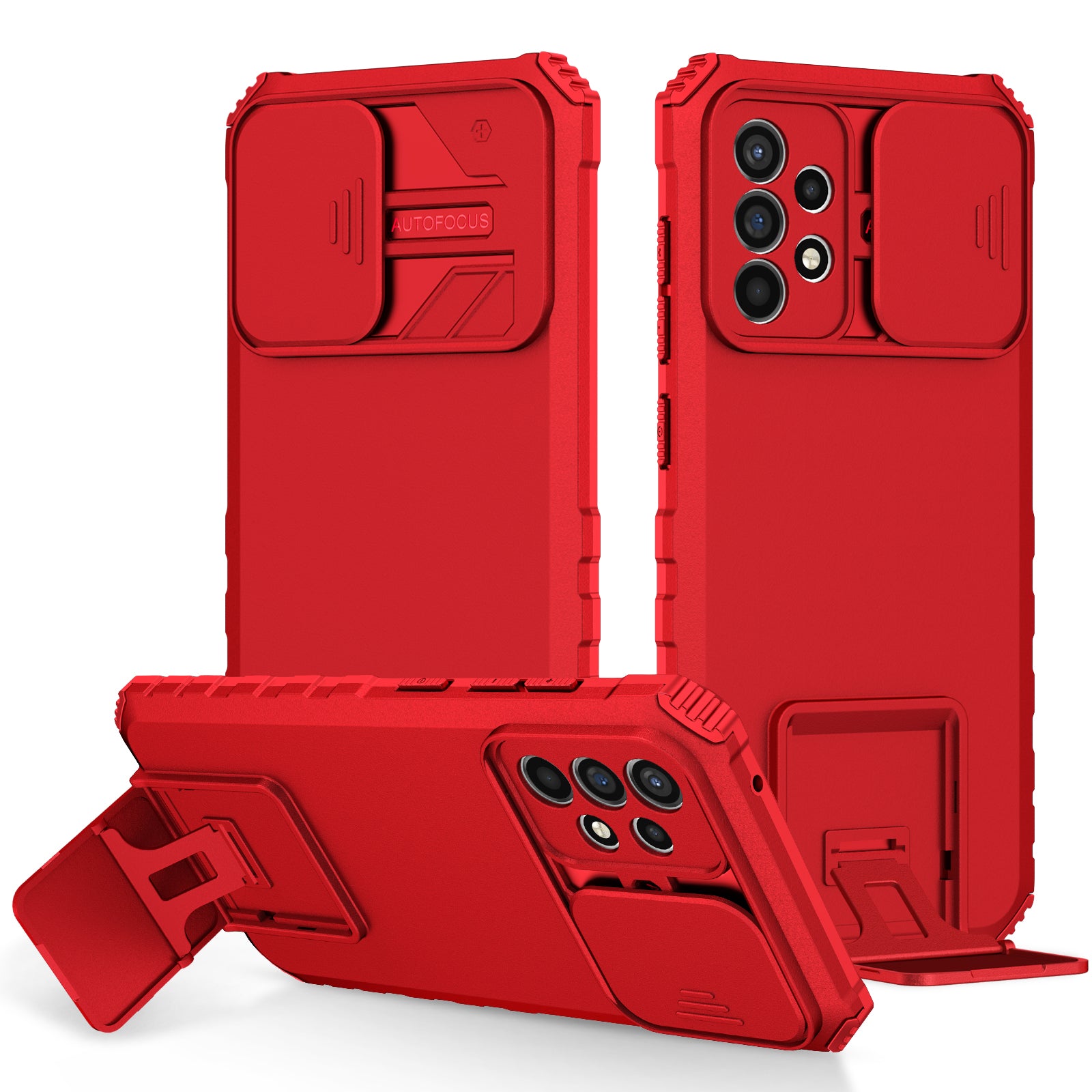 For Samsung Galaxy A52 4G A52 5G A52s 5G PC TPU Kickstand Cover Slide Camera Lid Phone Case