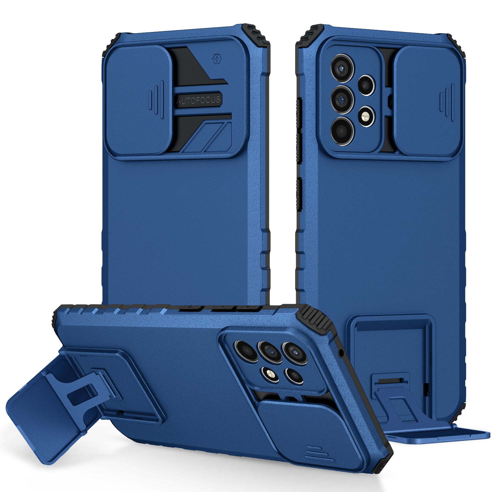 For Samsung Galaxy A52 4G A52 5G A52s 5G PC TPU Kickstand Cover Slide Camera Lid Phone Case