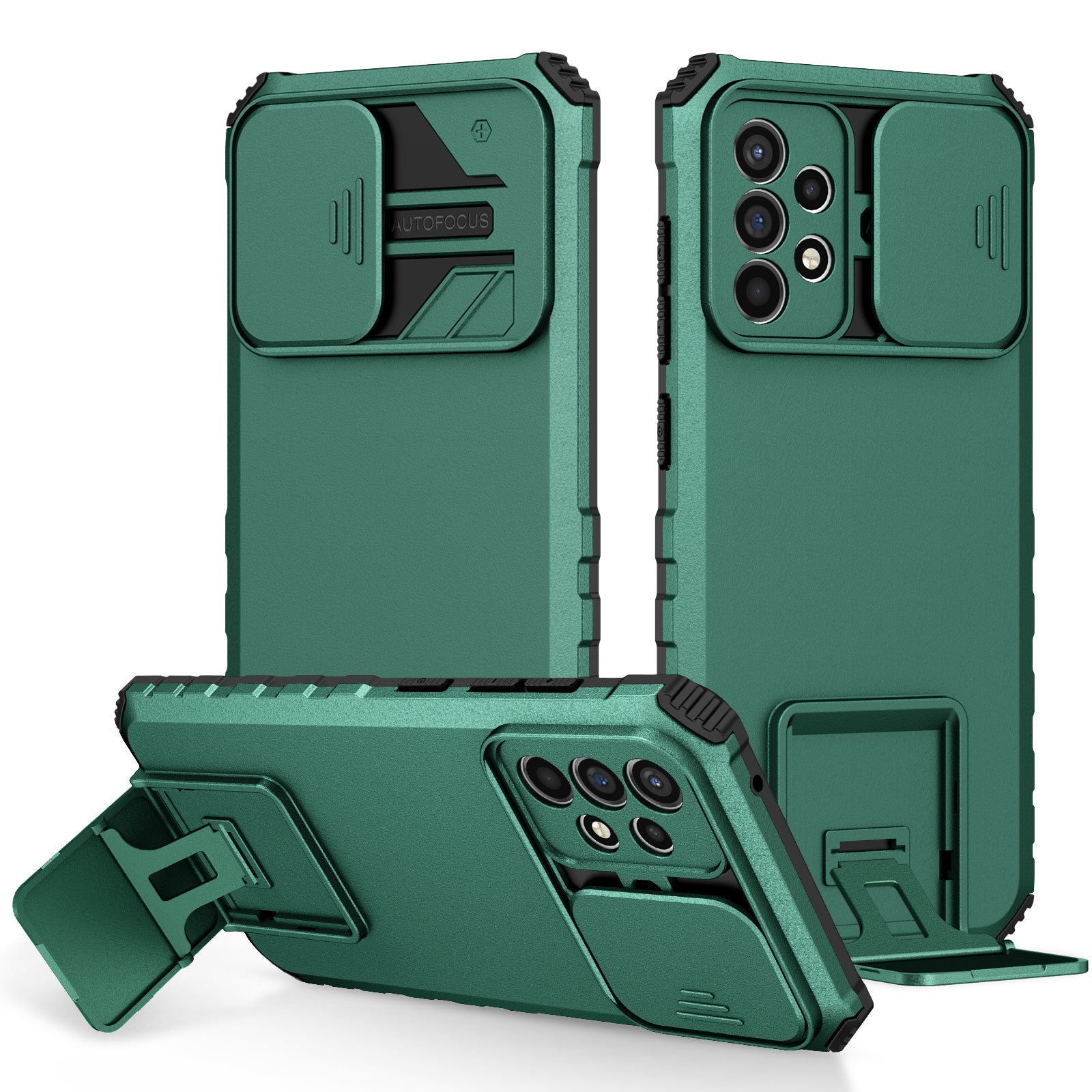 For Samsung Galaxy A52 4G A52 5G A52s 5G PC TPU Kickstand Cover Slide Camera Lid Phone Case