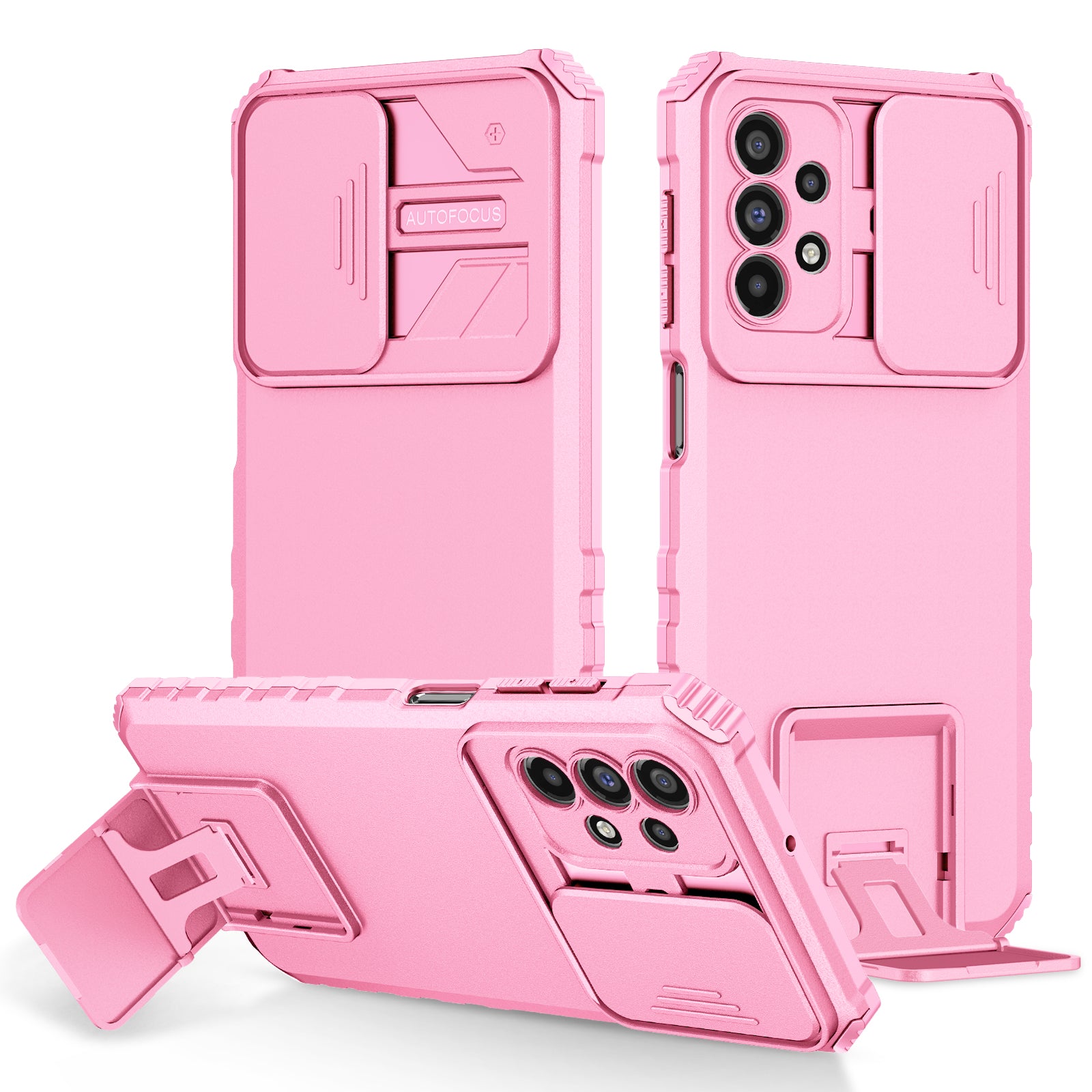 For Samsung Galaxy A23 4G A23 5G (Global Version) Slide Camera Lid Phone Case PC TPU Kickstand Cover