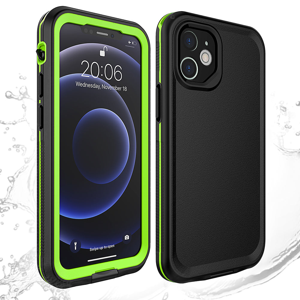 Underwater Diving Case for iPhone 12 mini 5.4 inch TPU PC PET IP68 Waterproof Snorkeling Phone Cover