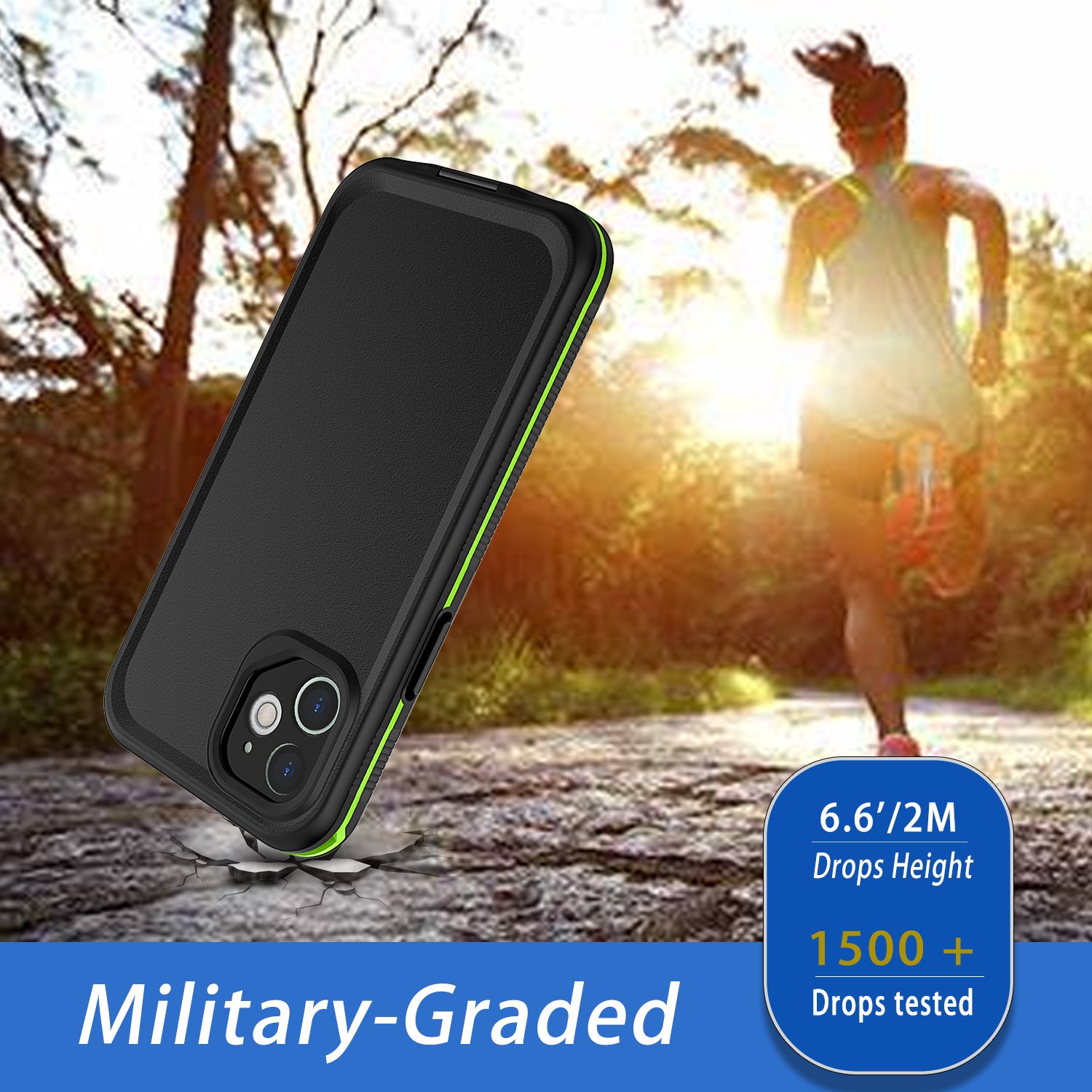 Underwater Diving Case for iPhone 12 mini 5.4 inch TPU PC PET IP68 Waterproof Snorkeling Phone Cover