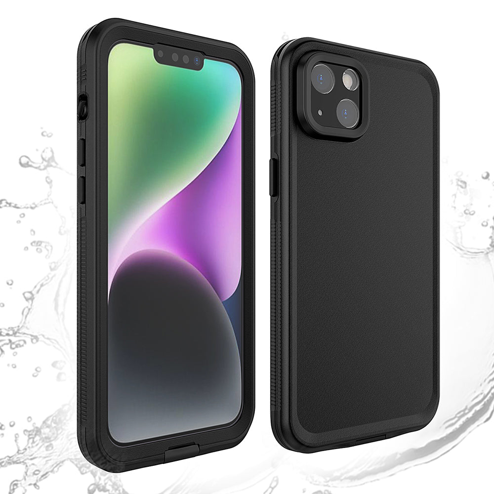 For iPhone 14 Plus Underwater Diving Phone Case TPU PC PET IP68 Water Resistant Swimming Phone Cover