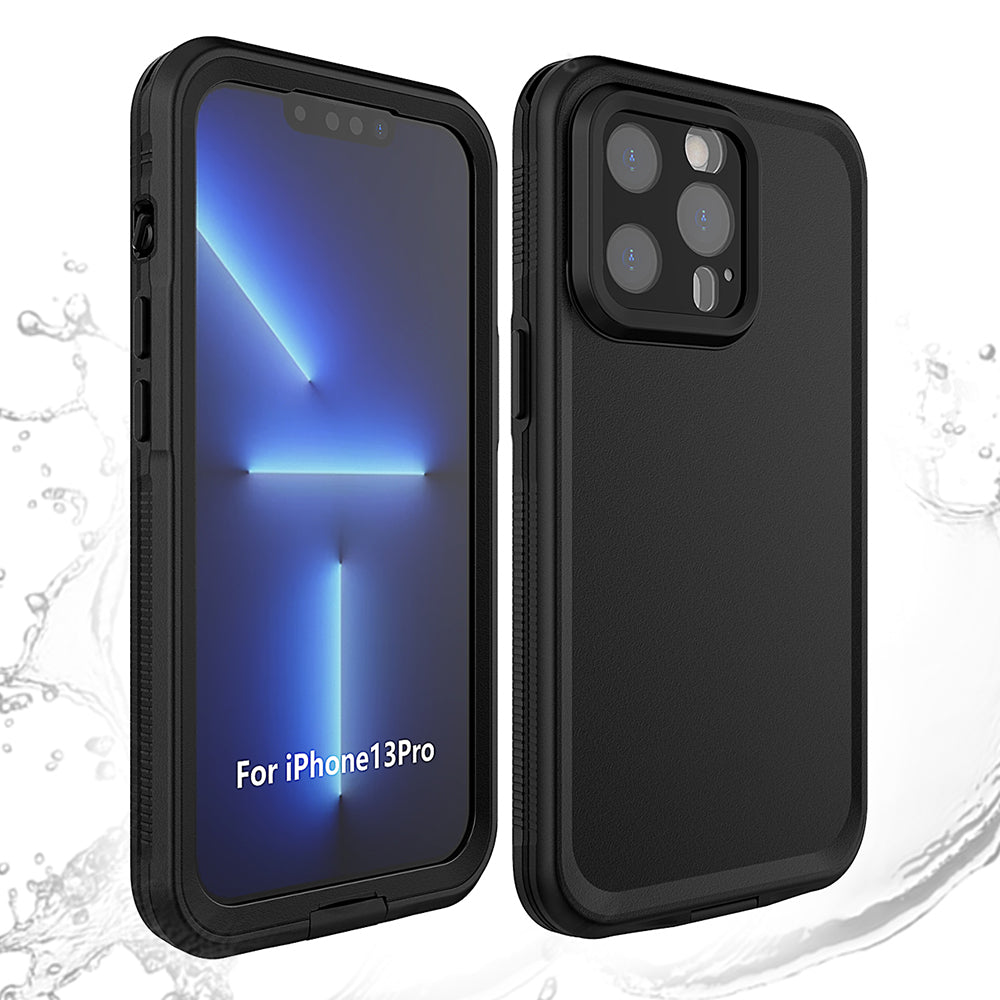 For iPhone 13 Pro 6.1 inch TPU PC PET IP68 Waterproof Housing Cover Underwater Diving Phone Case