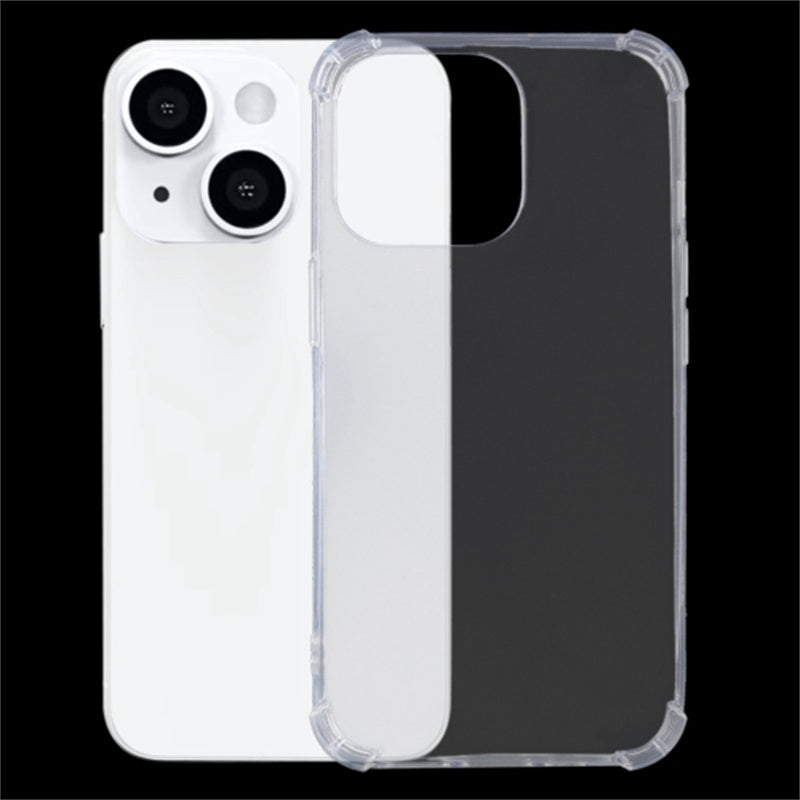 For iPhone 15 Plus TPU Protective Case Transparent Four Corners Drop Resistant Phone Cover