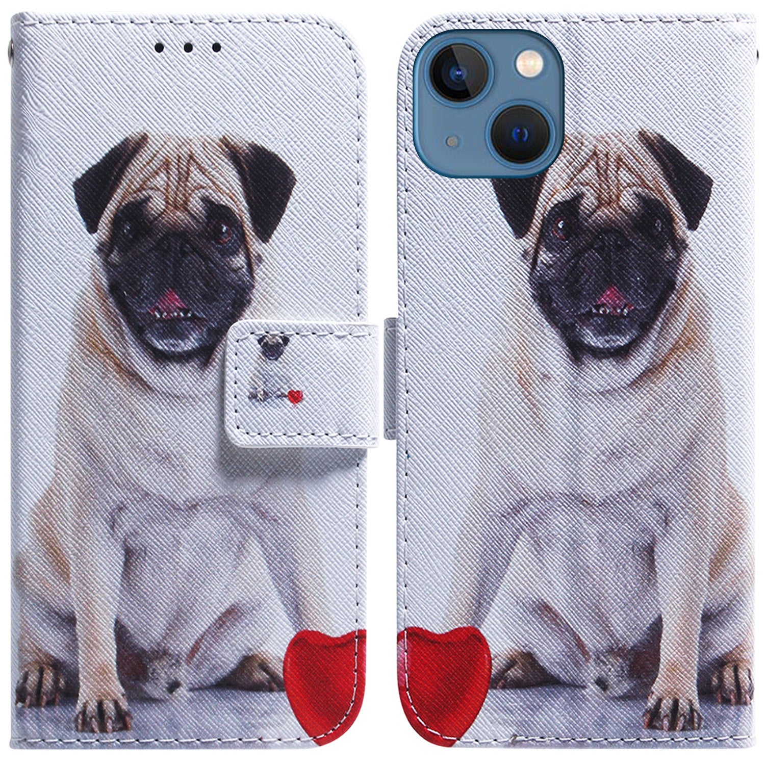 For iPhone 15 Pattern Printing Flip Cover PU Leather Stand Wallet Phone Case