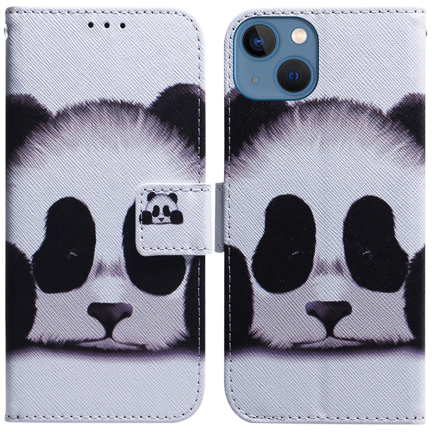 For iPhone 15 Pattern Printing Flip Cover PU Leather Stand Wallet Phone Case