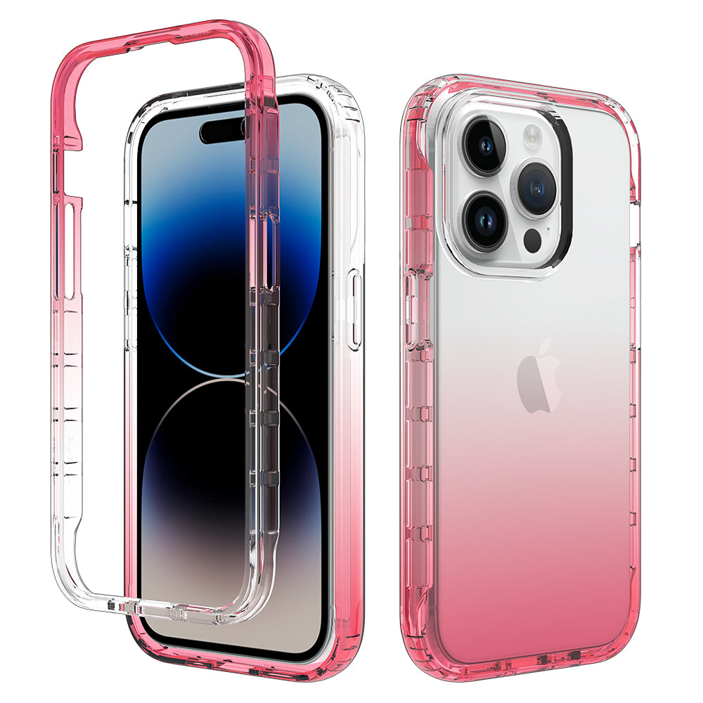For iPhone 15 Pro Clear Back Case Anti-scratch TPU PC Phone Cover