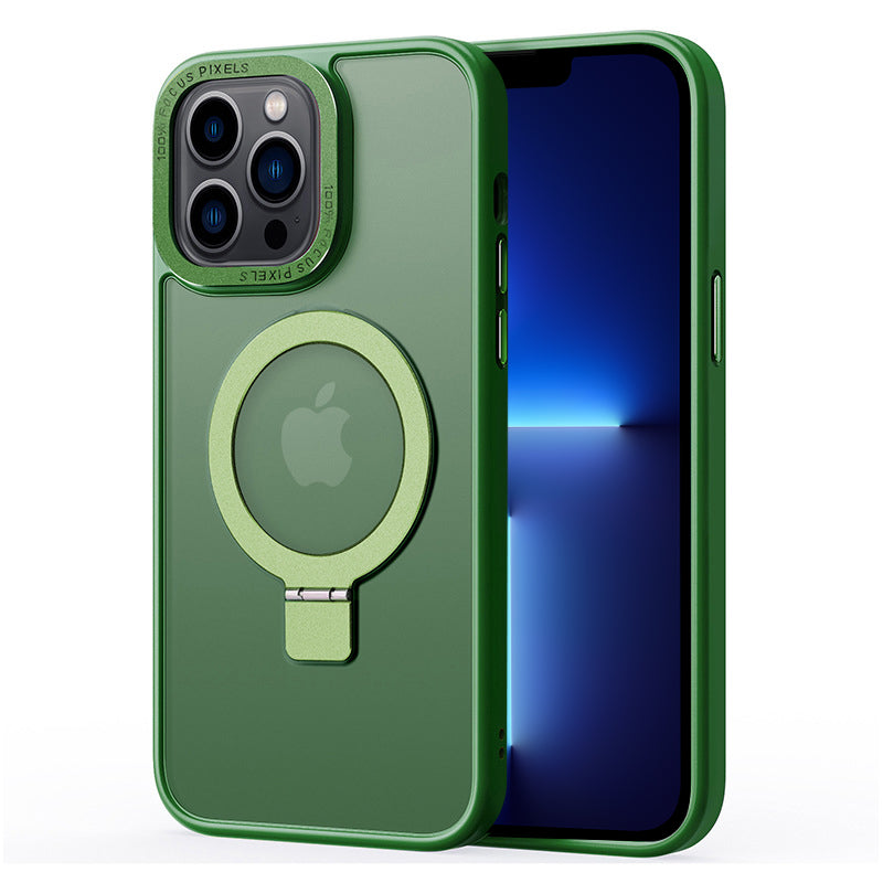 For iPhone 13 Pro Max TPU PC Phone Cover Kickstand Matte Case Compatible with MagSafe