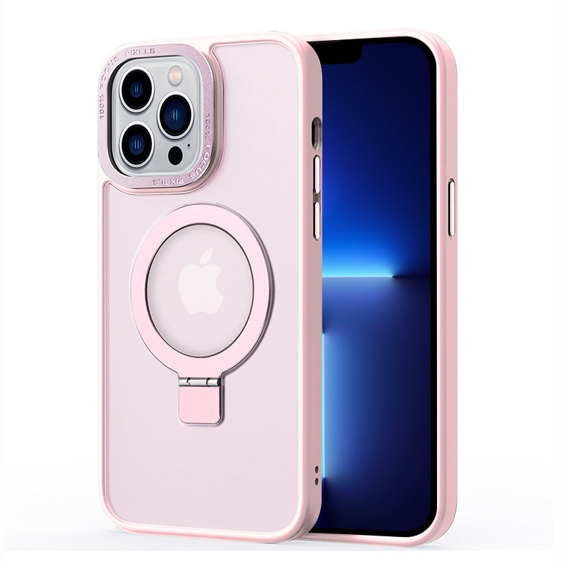 For iPhone 13 Pro Max TPU PC Phone Cover Kickstand Matte Case Compatible with MagSafe