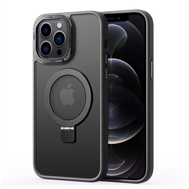 Magnetic Case for iPhone 12 Pro Max Kickstand TPU PC Matte Phone Cover Compatible with MagSafe