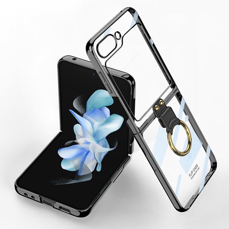 GKK For Samsung Galaxy Z Flip5 5G Integrated Tempered Glass Film Phone Shell Plastic Phone Case Folding Phone Cover