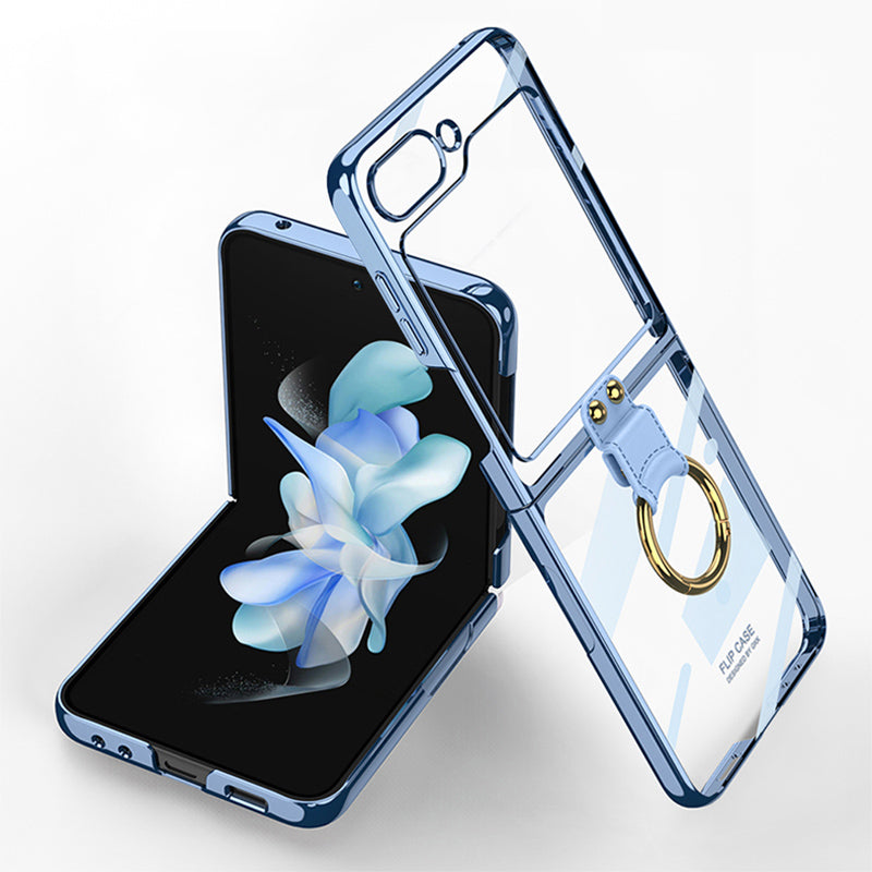 GKK For Samsung Galaxy Z Flip5 5G Integrated Tempered Glass Film Phone Shell Plastic Phone Case Folding Phone Cover