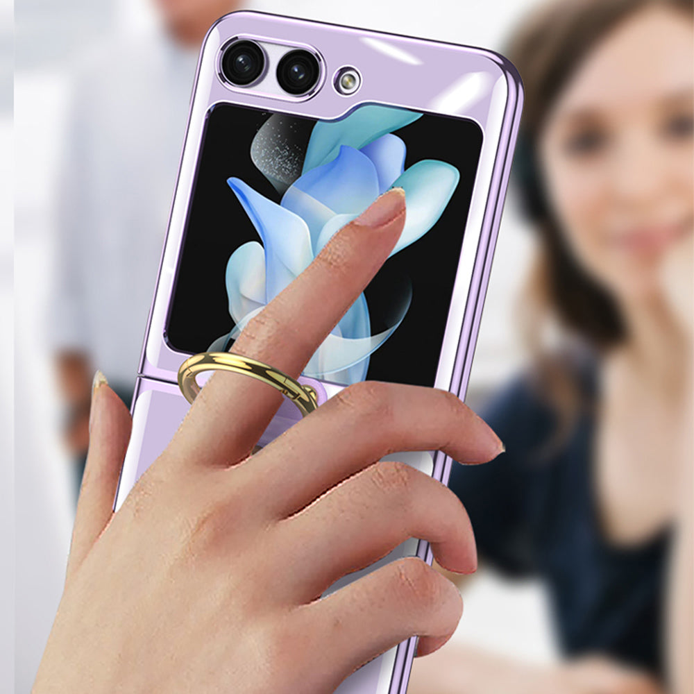 GKK For Samsung Galaxy Z Flip5 5G Integrated Tempered Glass Film Phone Shell Plastic Phone Case Folding Phone Cover