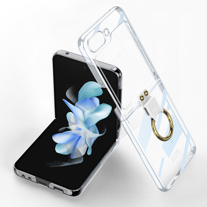 GKK For Samsung Galaxy Z Flip5 5G Integrated Tempered Glass Film Phone Shell Plastic Phone Case Folding Phone Cover