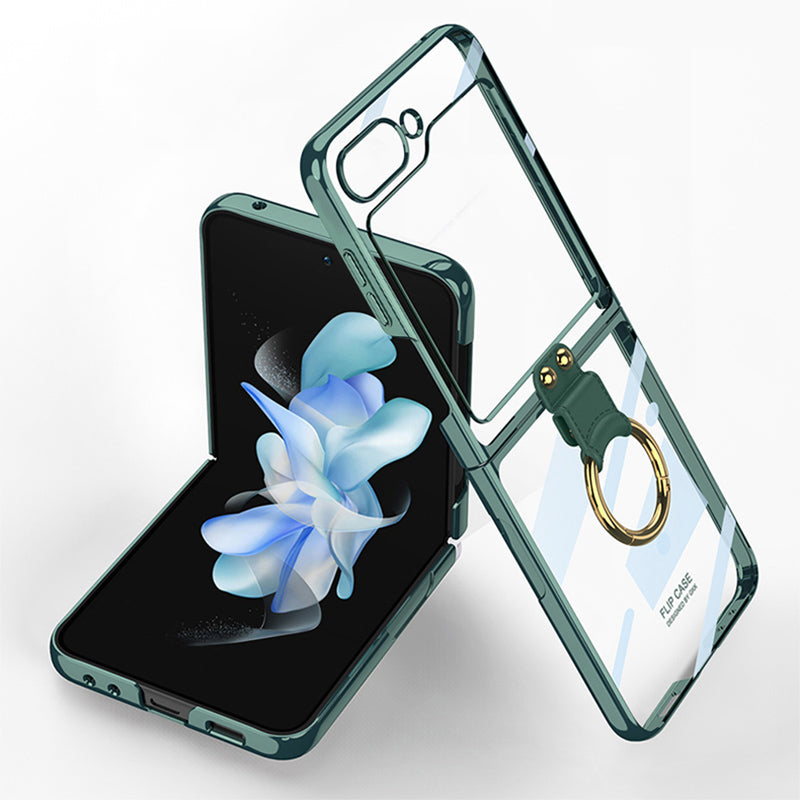 GKK For Samsung Galaxy Z Flip5 5G Integrated Tempered Glass Film Phone Shell Plastic Phone Case Folding Phone Cover