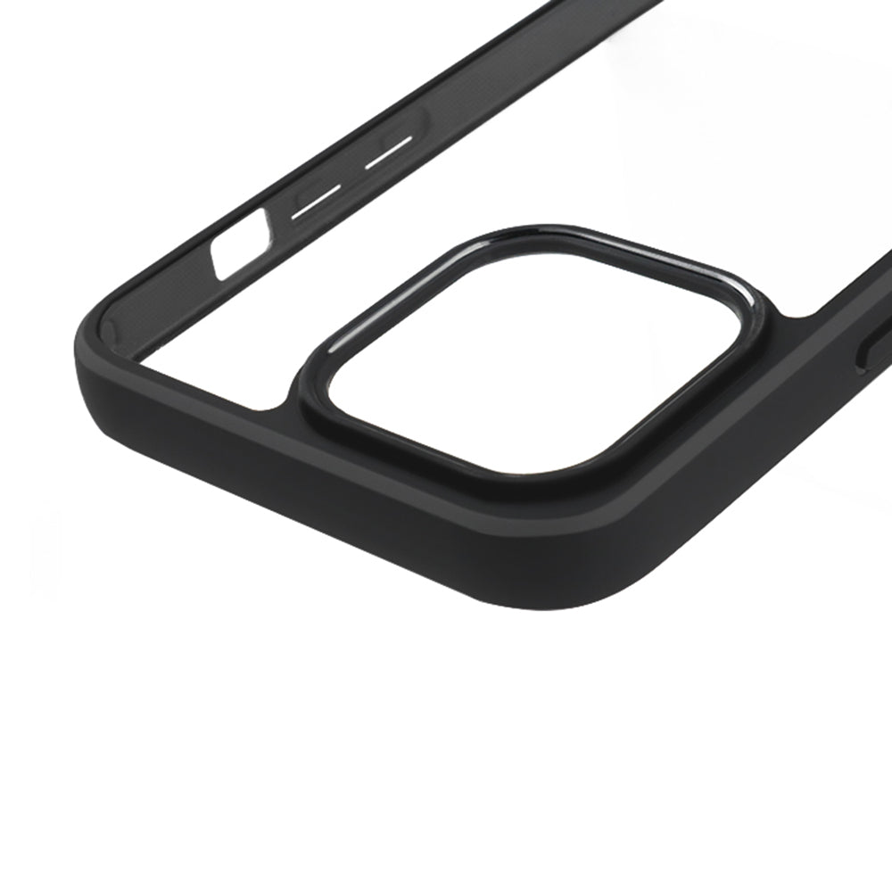 For iPhone 15 Pro Scratch-resistant Clear Phone Case PC Back TPU Frame Phone Cover