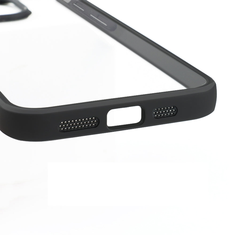 For iPhone 15 Pro Scratch-resistant Clear Phone Case PC Back TPU Frame Phone Cover