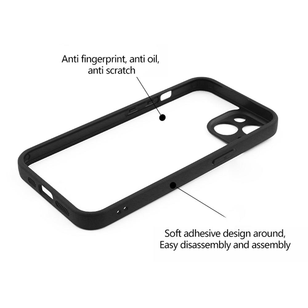 Transparent Phone Case for iPhone 14 TPU Frame PC Back Protective Phone Cover