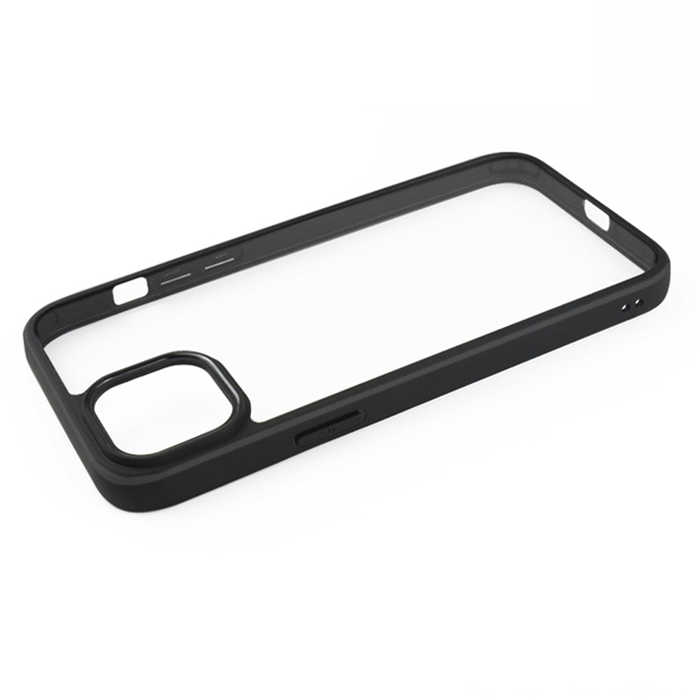 For iPhone 15 Plus Transparent Phone Case PC TPU Anti-drop Protective Phone Cover