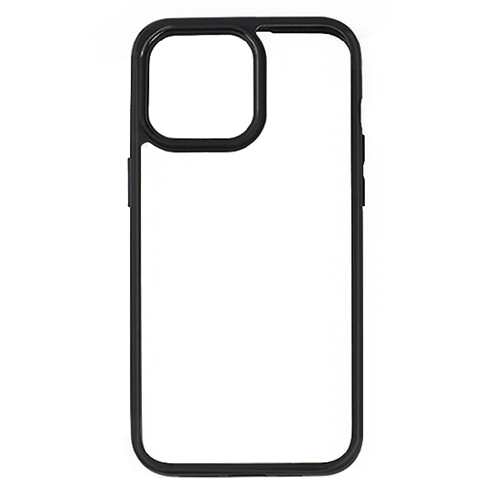 For iPhone 15 Pro Max Transparent Phone Case Anti-scratch PC Back TPU Frame Phone Cover