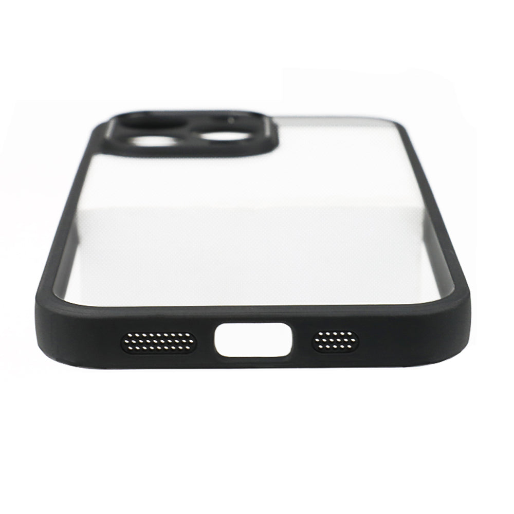 For iPhone 14 Pro Max PC TPU Crystal Clear Phone Case Drop-proof Cell Phone Cover