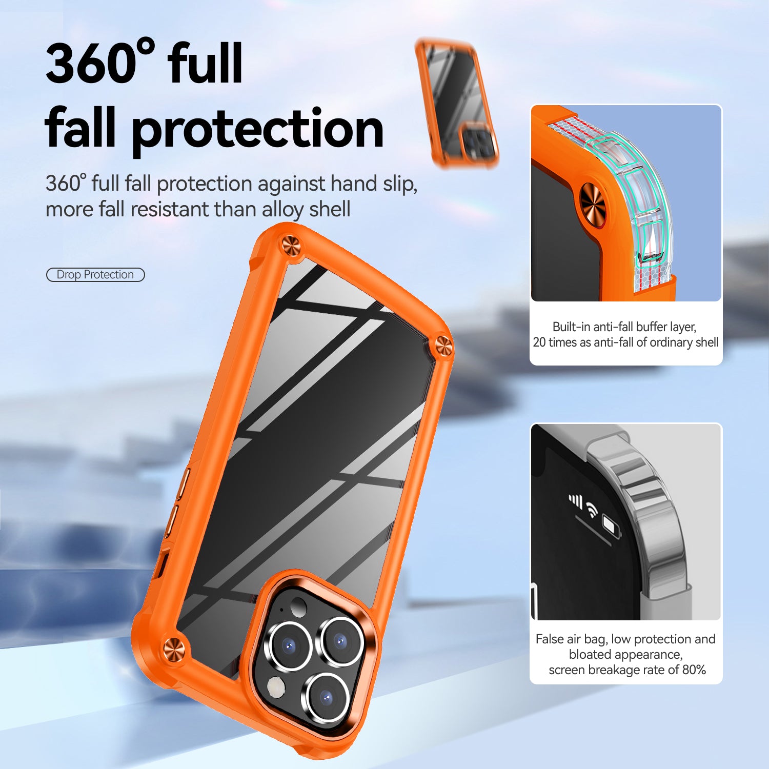For iPhone 15 Pro Slim Case Shockproof PC TPU Phone Case Alloy Lens Frame Hybrid Phone Cover