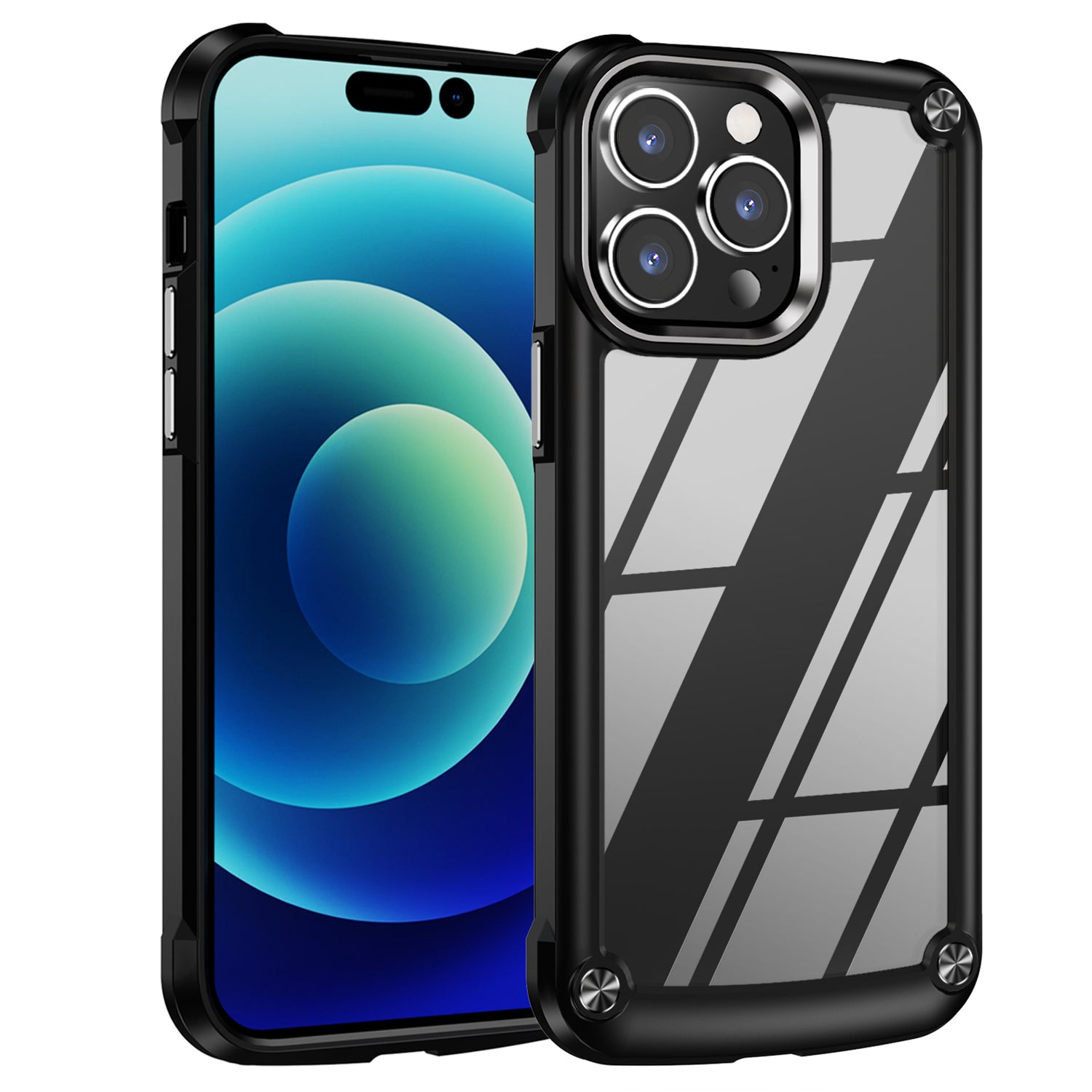 PC TPU-telefoncover til iPhone 15 Pro Max Anti-Drop Alloy Lensramme Beskyttende Telefoncover