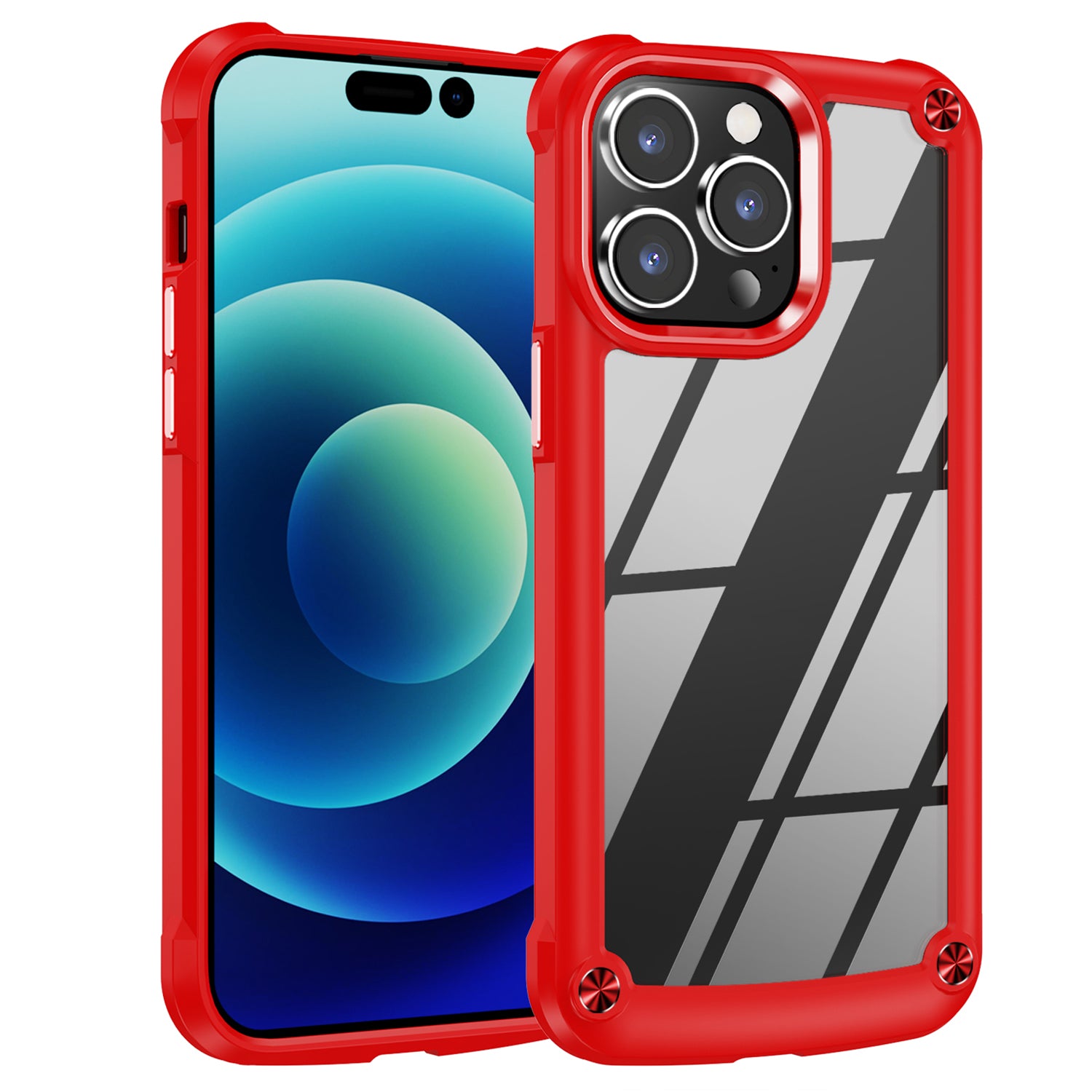 PC TPU-telefoncover til iPhone 15 Pro Max Anti-Drop Alloy Lensramme Beskyttende Telefoncover