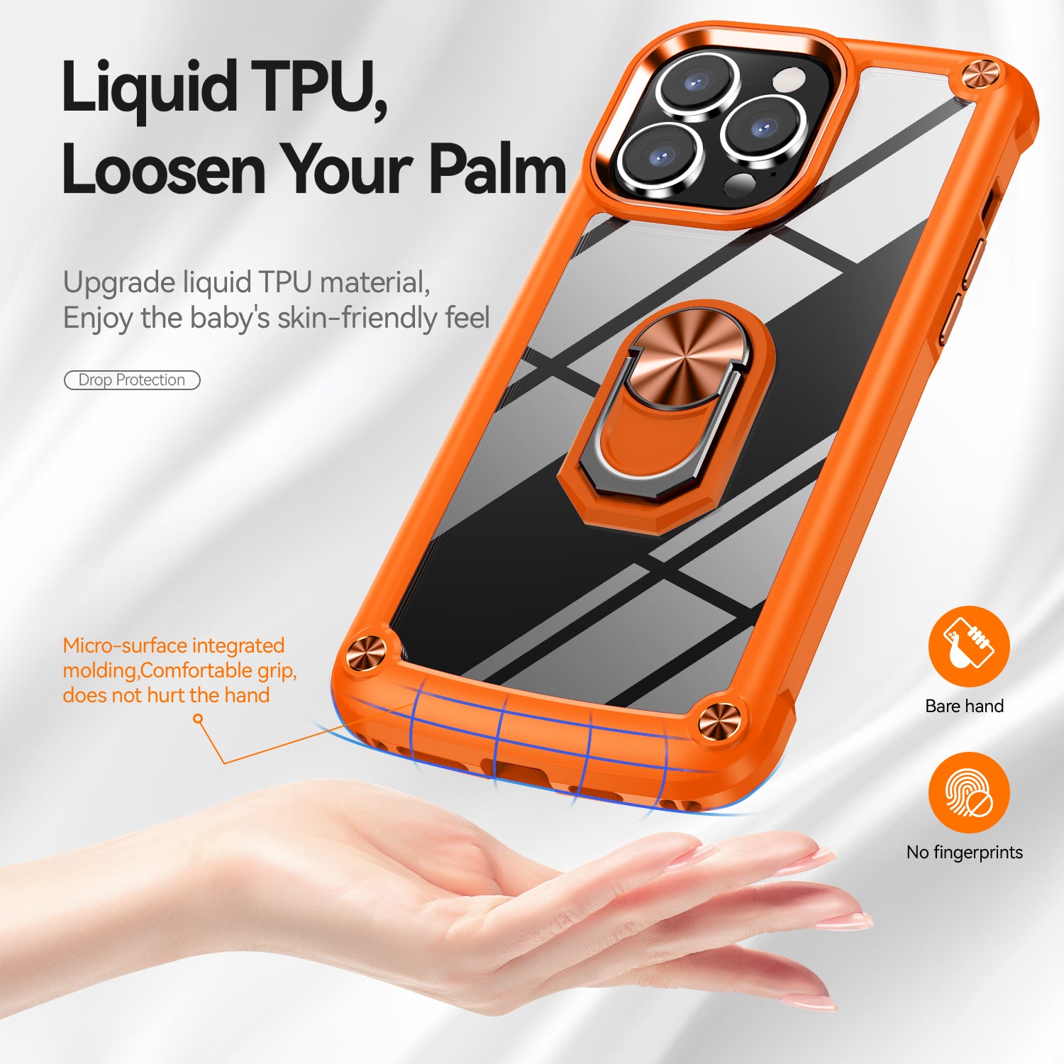 For iPhone 15 Pro Protective Kickstand Case Alloy Lens Frame PC TPU Phone Cover